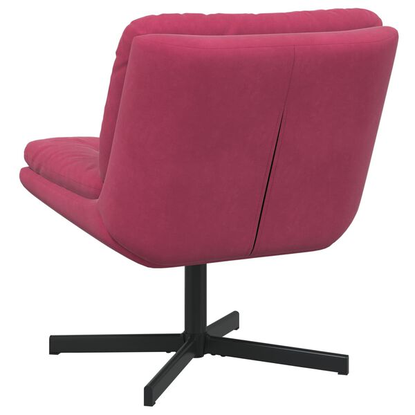 vidaXL Fauteuil relaxant pivotant Bordeaux 63 x 75 x 76 cm Velours