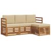 vidaXL Ensemble de canap&eacute;s d'ext&eacute;rieur 4 pcs Naturel et Beige