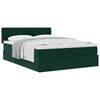 vidaXL Cadre de lit ottoman avec matelas vert fonc&eacute; 140x200 cm velours