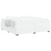 vidaXL Cadre de lit avec matelas Blanc 200 x 200 cm tissu
