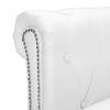 vidaXL Canap&eacute; Chesterfield en forme de L cuir synth&eacute;tique blanc