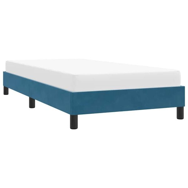 vidaXL Cadre de lit sans matelas bleu foncé 80x220 cm velours
