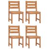 vidaXL Chaises de jardin lot de 4 Bois de teck solide