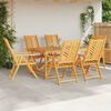 vidaXL Chaise de jardin 6 pcs Marron 57 x 72 x 109 cm