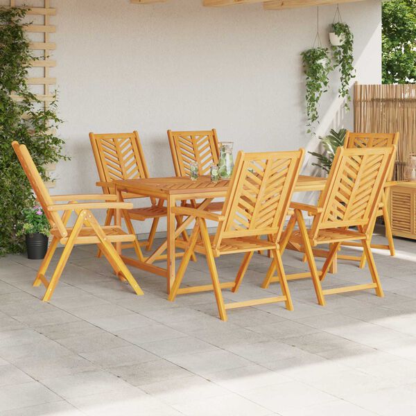 vidaXL Chaise de jardin 6 pcs Marron 57 x 72 x 109 cm