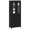 vidaXL Haut Armoire 2 pcs Ch&ecirc;ne noir 69,5 x 34 x 180 cm