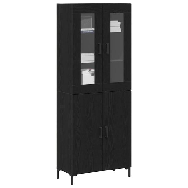 vidaXL Haut Armoire 2 pcs Ch&ecirc;ne noir 69,5 x 34 x 180 cm
