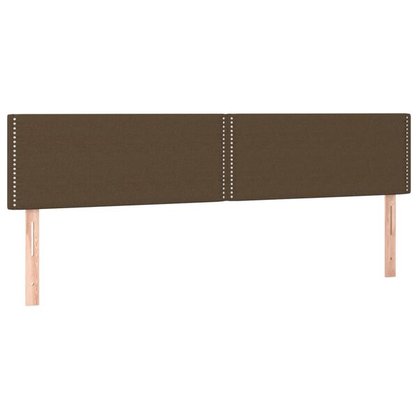 vidaXL T&ecirc;te de lit &agrave; LED Marron Fonc&eacute; 180x5x78/88 cm Tissu