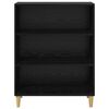 vidaXL Buffet Ch&ecirc;ne noir 69,5 x 32,5 x 90 cm Bois d'ing&eacute;nierie