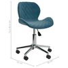 vidaXL Chaise pivotante de salle &agrave; manger Bleu Velours