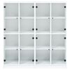 vidaXL Biblioth&egrave;que avec portes blanc 136x37x142 cm bois d'ing&eacute;nierie