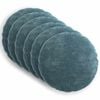 vidaXL Housse de coussin 6 pcs HEERLEN Bleu &Oslash; 60 cm Tissu Chenille