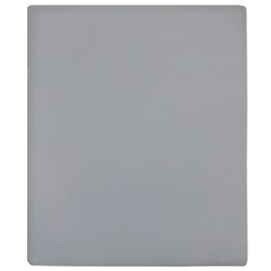 vidaXL Drap-housse Jersey Gris 90x200 cm Coton