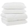 vidaXL Couette avec Oreillers 3 pc Blanc Microfibre et Plumes D'oie