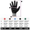 vidaXL Gants de Travail 24 pcs Gris et Noir 8 / m Polyester