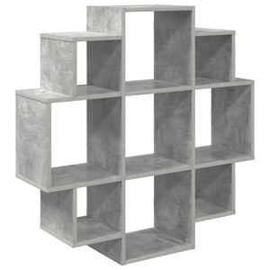 vidaXL &Eacute;tag&egrave;re Murale Gris b&eacute;ton 90 x 25 x 90 cm Bois d'ing&eacute;nierie