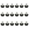 vidaXL Pieds de meubles r&eacute;glables M8 18 pcs Noir