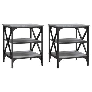 vidaXL Tables d'appoint 2 pcs Sonoma gris 40x42x50 cm Bois ing&eacute;nierie