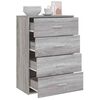 vidaXL Buffet sonoma gris 60x31x84 cm bois d'ing&eacute;nierie