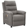 vidaXL Fauteuil électrique de massage Gris clair Tissu