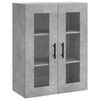 vidaXL Buffet haut Gris b&eacute;ton 69,5x34x180 cm Bois d'ing&eacute;nierie