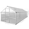 vidaXL Serre Aluminium 481x250x195 cm 23,44 m&sup3;