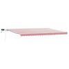vidaXL Auvent R&eacute;tractable Rouge et Blanc 500 &times; 350 cm Tissu et acier