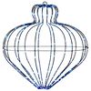 vidaXL Lumi&egrave;re de finial de No&euml;l 192 LED Bleu &Oslash; 45 x 40 cm