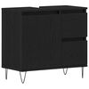 vidaXL Ensemble de mobilier de salle de bain 3 pcs Ch&ecirc;ne noir