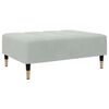 vidaXL Repose-pied gris clair 77x55x31 cm velours