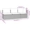 vidaXL Salon de jardin 3 pcs avec coussins Gris Résine tressée
