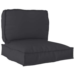 vidaXL Set de coussins de palette 2 pcs Noir Tissu Oxford