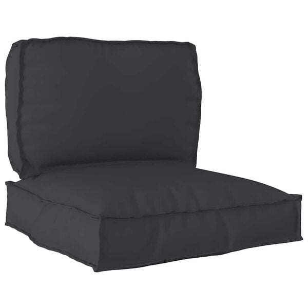 vidaXL Set de coussins de palette 2 pcs Noir Tissu Oxford