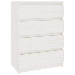 vidaXL Armoire d'appoint Blanc 60x36x84 cm Bois de pin massif