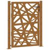 vidaXL Portail de jardin 100x125 cm en acier patin&eacute;, design l&eacute;ger