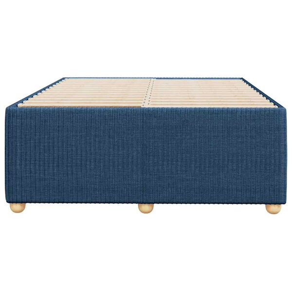 vidaXL Cadre de lit sans matelas bleu 120x200 cm tissu