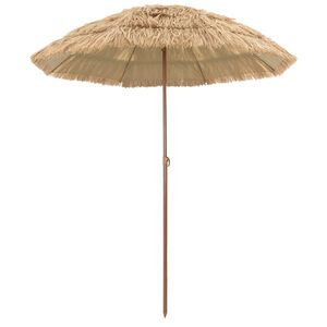 vidaXL Parasol de plage Naturel 255 x 255 x 255 cm Polyester et Acier