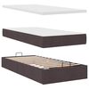 VidaXL Cadre de lit ottoman avec matelas marron foncé 180x200 cm tissu
