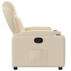 vidaXL Fauteuil inclinable en tissu cr&egrave;me