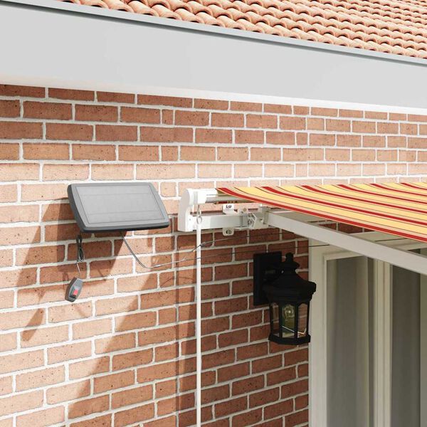 vidaXL Auvent R&eacute;tractable Jaune et Orange 500 &times; 300 cm Tissu et acier