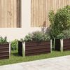 vidaXL Lit sur&eacute;lev&eacute; de jardin Marron 100x40x45 cm Acier galvanis&eacute;