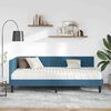 vidaXL Cadre de lit d'angle avec matelas 2 pcs Bleu Velours