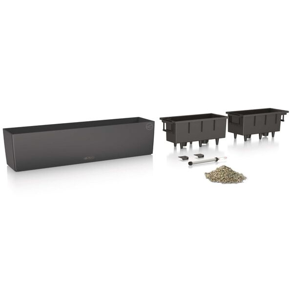 LECHUZA Jardini&egrave;re Balconera Color 80 ALL-IN-ONE ardoise 15683