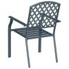 vidaXL Chaise de jardin 2 pcs Anthracite 56 x 65 x 89 cm Acier