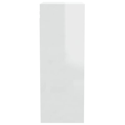 vidaXL Armoire murale Blanc brillant 34,5x32,5x90 cm Bois d'ingénierie
