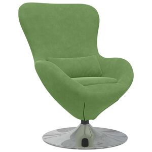 vidaXL Fauteuil &oelig;uf Vert clair Velours