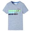T-shirt pour enfants avec manches courtes m&eacute;lange bleu 128