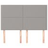 vidaXL Tête de lit Gris clair 144 x 5 x 118/128 cm Tissu