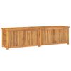 vidaXL Bo&icirc;te de rangement jardin et sac 200x50x55 cm bois massif teck
