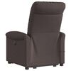 vidaXL Fauteuil inclinable de massage &eacute;lectrique Marron fonc&eacute; Tissu
